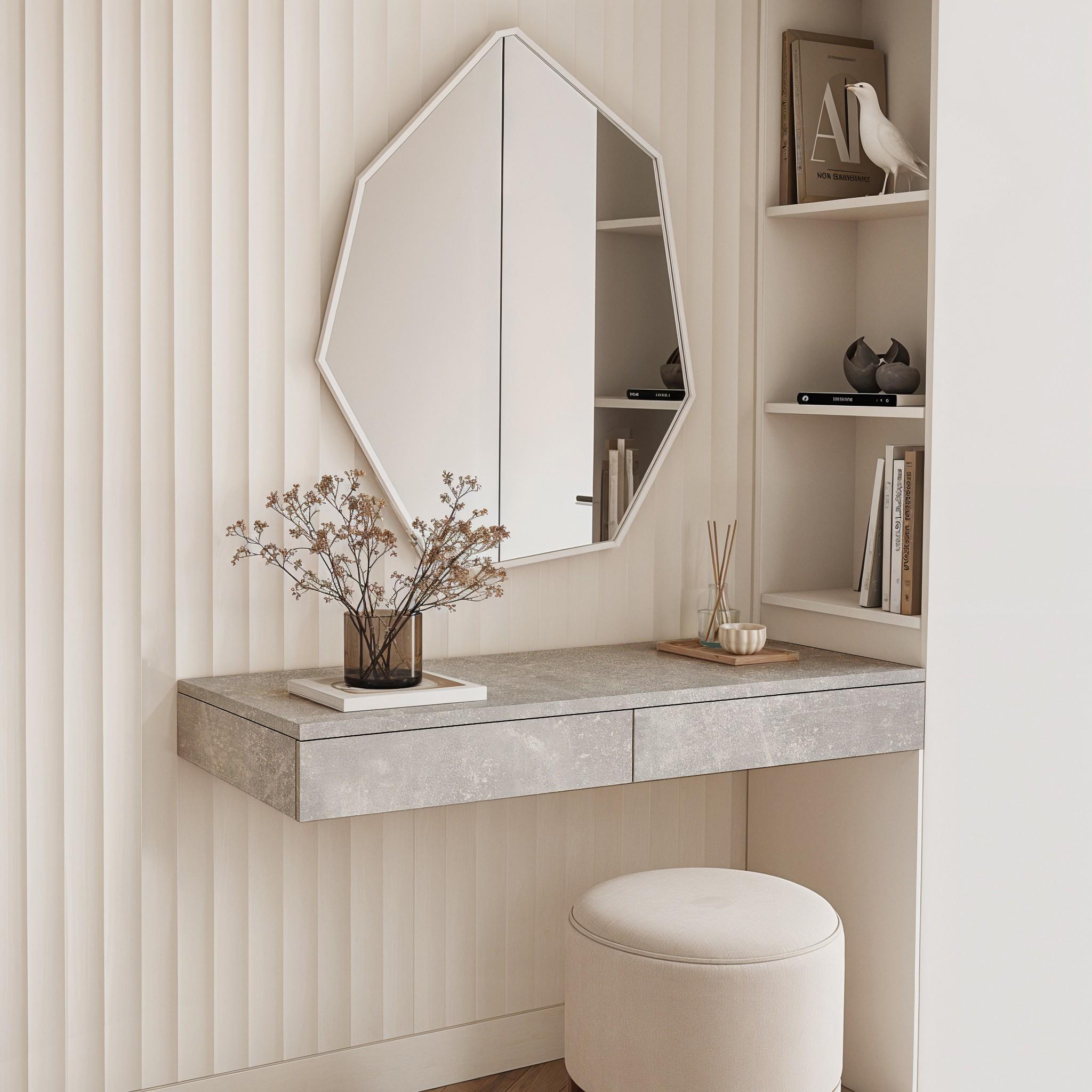 Стіл туалетний підвісний Стела 2 1000х310х130 мм Бетон - фото 1 Стіл туалетний підвісний Стела 2 1000х310х130 мм Бетон - фото 1