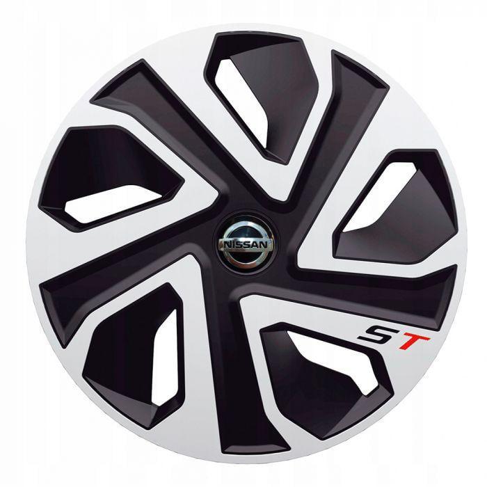 Ковпаки для коліс J-TEC ST Silver/Black R14 з логотипом Nissan 4 шт.