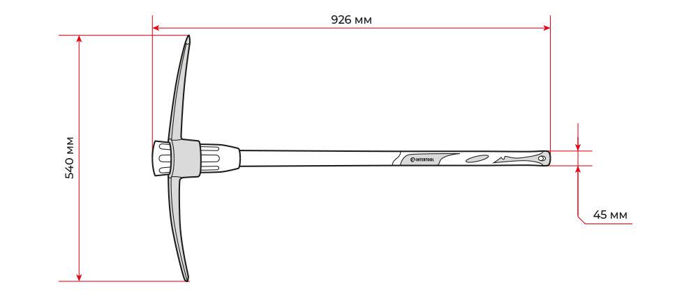 Кирка Intertool HT-0305 2250 г ручка из фибергласса - фото 10