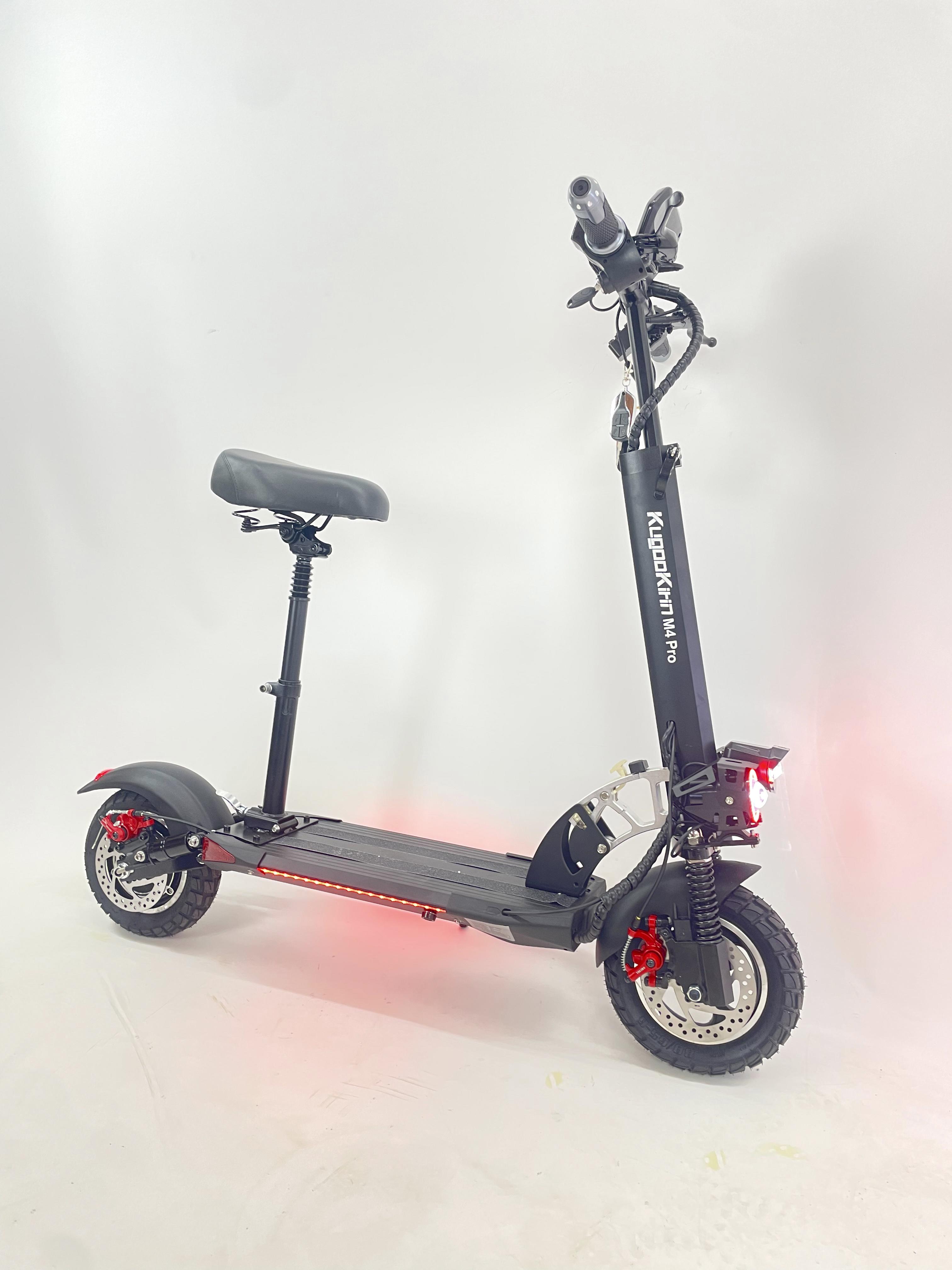 Электросамокат с сидением KugooKirin M4 PRO 1500W 48V 21Ah вольтметр и 3 фары - фото 3 Электросамокат с сидением KugooKirin M4 PRO 1500W 48V 21Ah вольтметр и 3 фары - фото 3