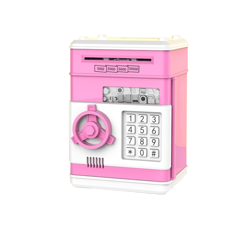 Сейф детский банкомат с кодовым замком Розовый (1887)
