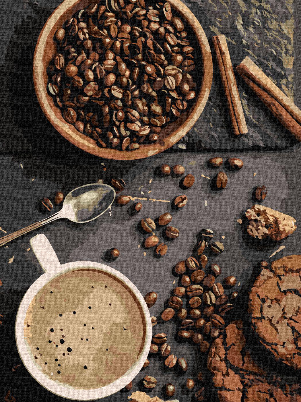 Картина по номерам Идейка Ароматный кофе 30х40 см (Id-KHO5644)