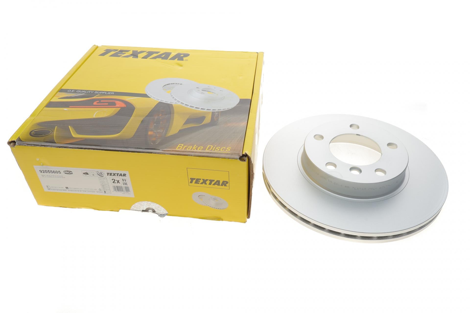 Диск тормозной передний TEXTAR BMW 3 E36/E46 286x22 мм PRO+ (92055605 TEXTAR)