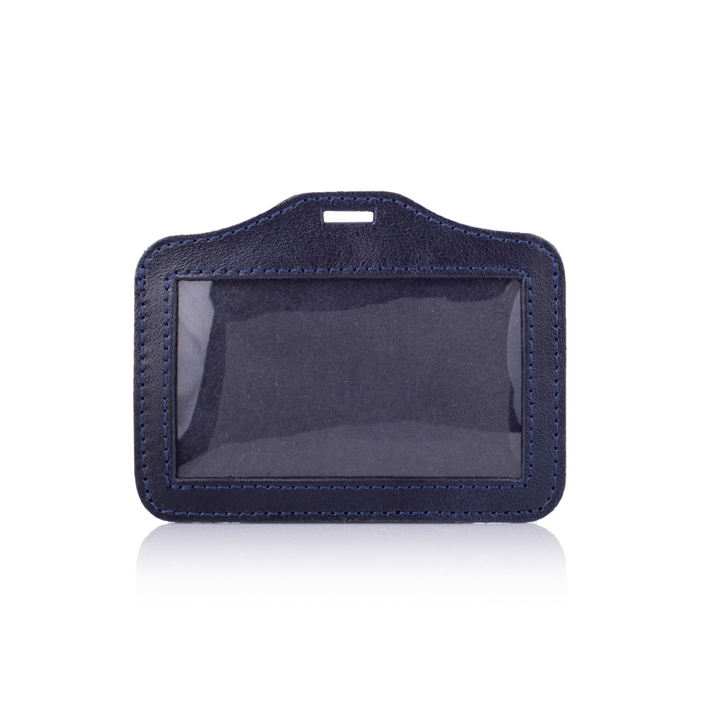 Бейдж Mobicase NC-03-Ch600 кожаный Темно-синий (14613794)