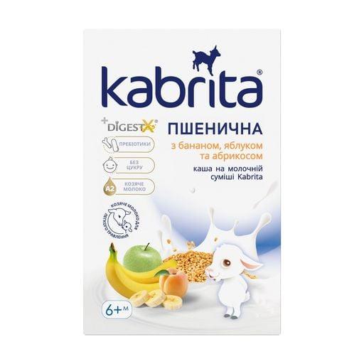 Каша пшенична Kabrita з бананом яблуком та абрикосом на молочній суміші з козячого молока від 6 міс.яців 180 г (U8716677010984)