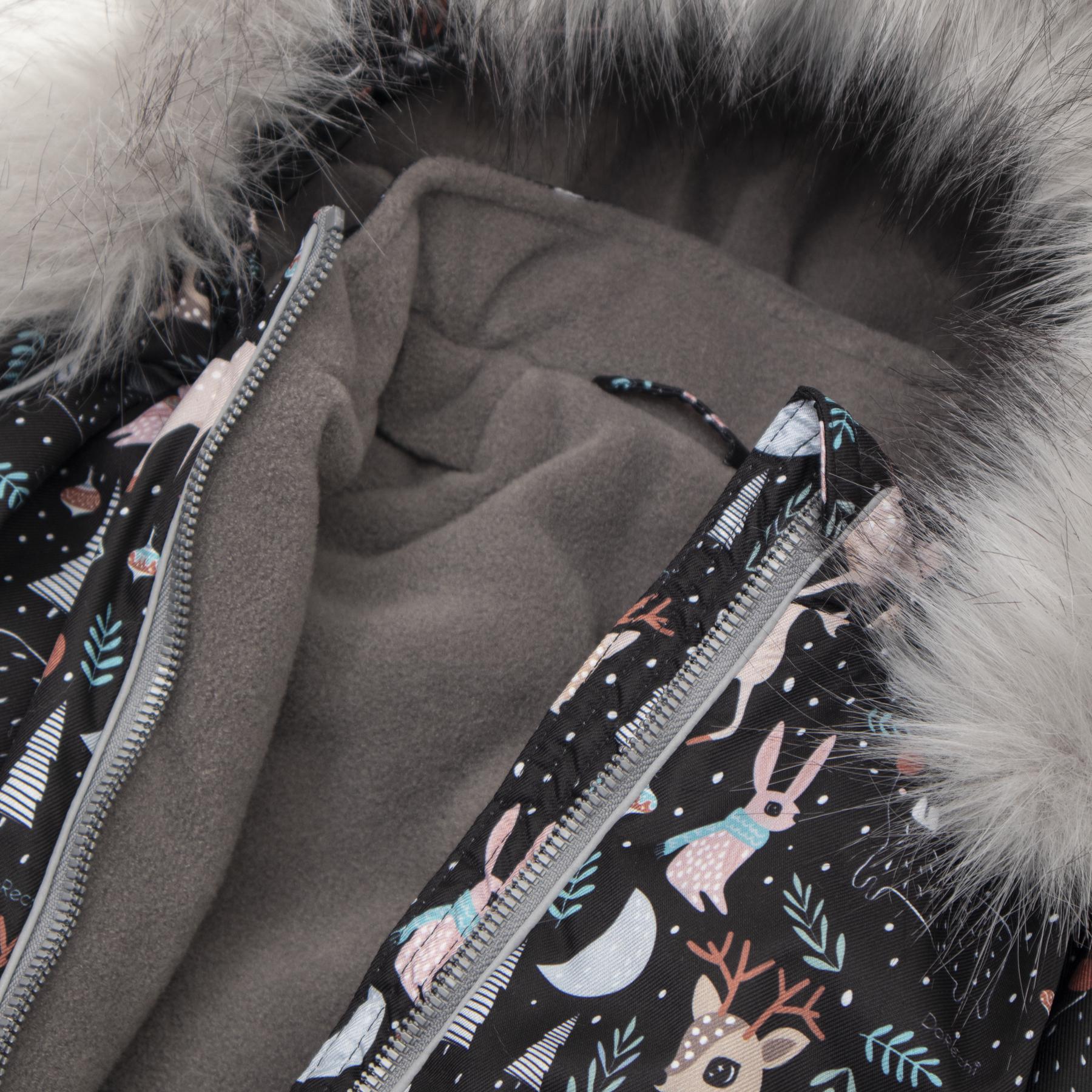 Детский зимний комбинезон с капюшоном DoRechi Аполло с мехом 80 см Волшебный лес (21482) - фото 6