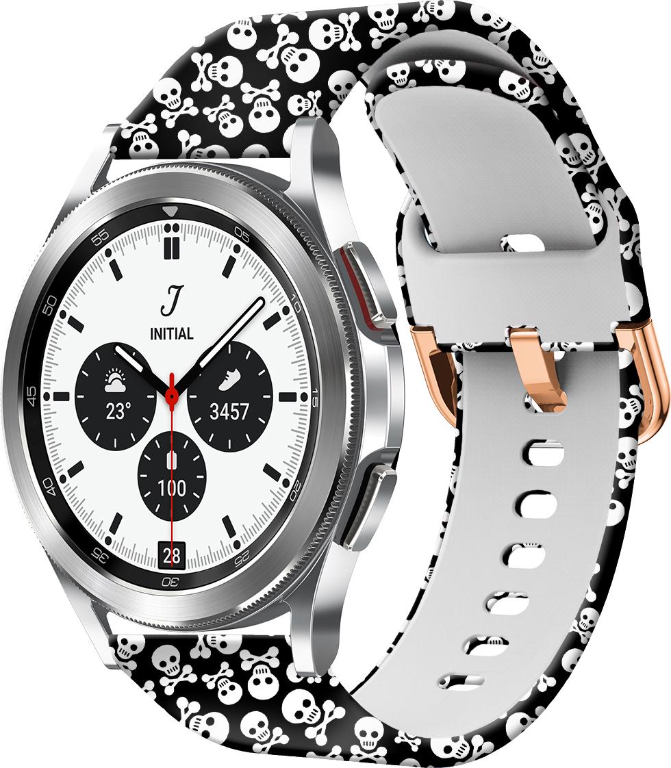 Ремешок Colorful для Galaxy Watch 4 Classic 42 мм Skull Black (28398)