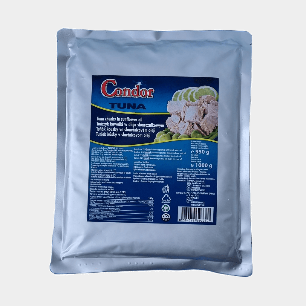 Тунець Condor Tuna в соняшниковій олії 1 кг