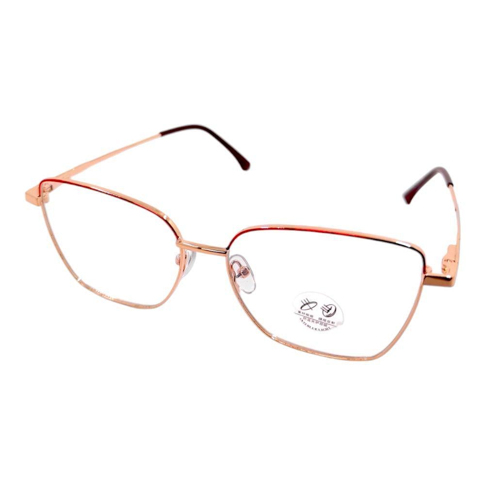 Комп'ютерні окуляри Blue Blocker оправа 80007 NN Золотий/Червоний - фото 1 Комп'ютерні окуляри Blue Blocker оправа 80007 NN Золотий/Червоний - фото 1