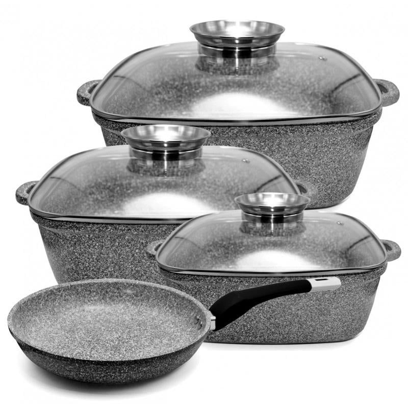 Набор казанов Unique 4 шт. 16 см 20 см 24 см (UN-5531)