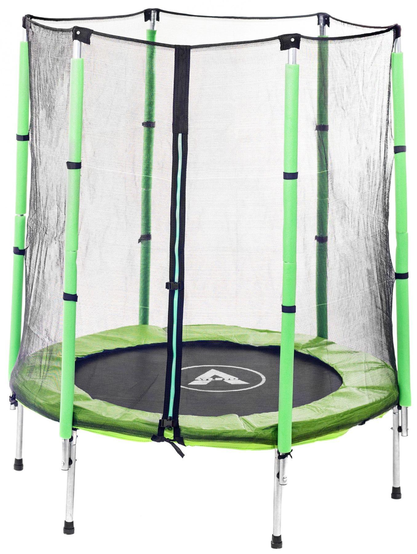 Батут Atleto з зовнішньої сіткою 140 см Зелений