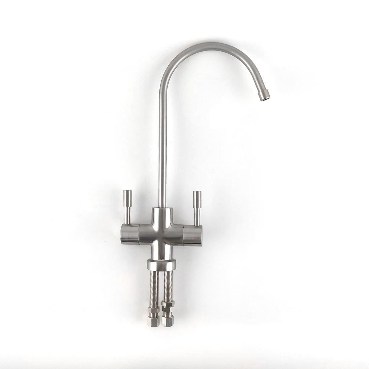 Кран для питьевой воды Raifil двухрычажный F-09-DUO SN Сатин матовый (RFL-2744)