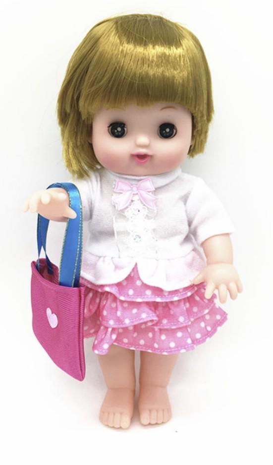 Детская кукла в юбке с сумочкой