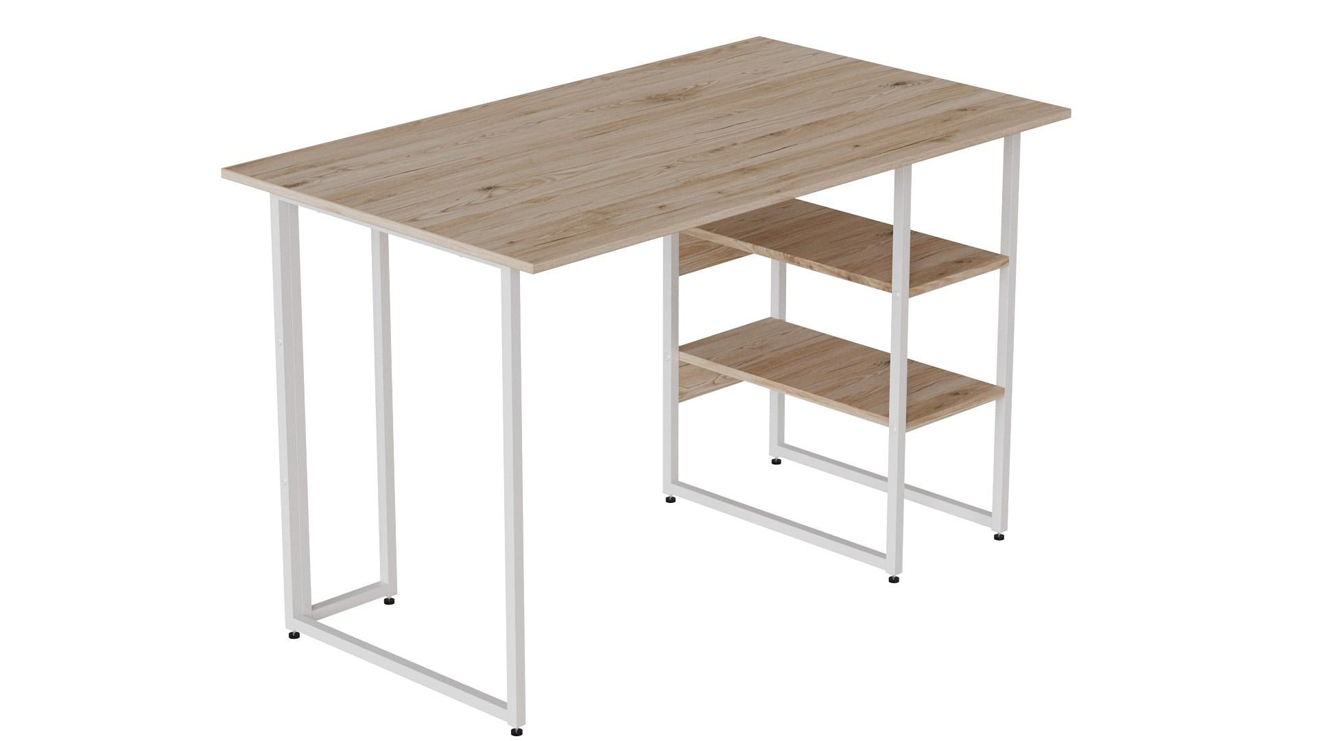 Стол компьютерный Ferrum-decor Кевин ДСП 32 мм 75x120x60 см Белый/Дуб Артизан (FRD-101257)