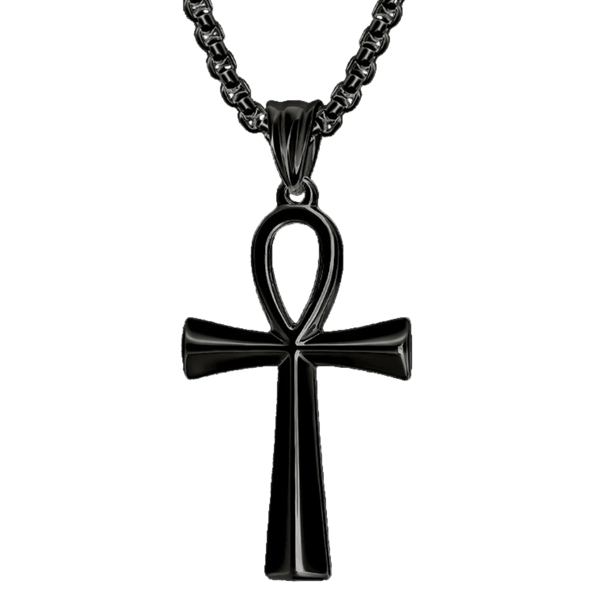 Кулон FaithTorm Египетский крест на регулируемой цепи Серебристый (2706)