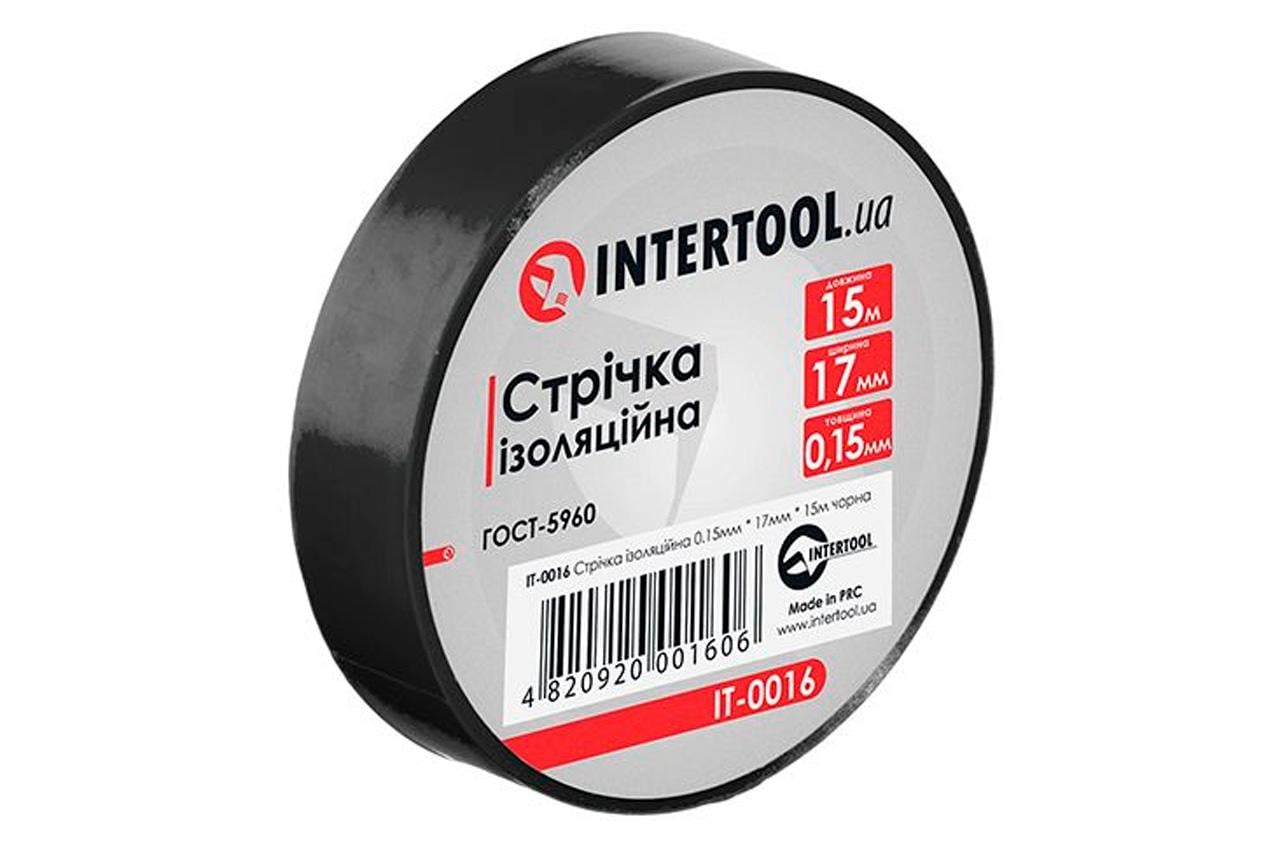 Стрічка ізоляційна Intertool 10 шт. 15 м Чорний (IT-0016)
