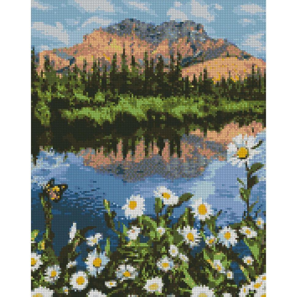 Алмазная мозаика Идейка Горный пейзаж 40x50 см (AMO7057)