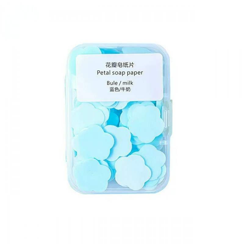 Мило паперове одноразове на основі крохмалю 100 пелюсток Синій (2279433526) Мило паперове одноразове на основі крохмалю 100 пелюсток Синій (2279433526)