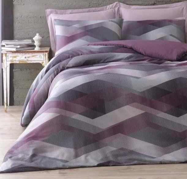 Постельное белье Issimo Home Helix purple сатин digital евро Постельное белье Issimo Home Helix purple сатин digital евро