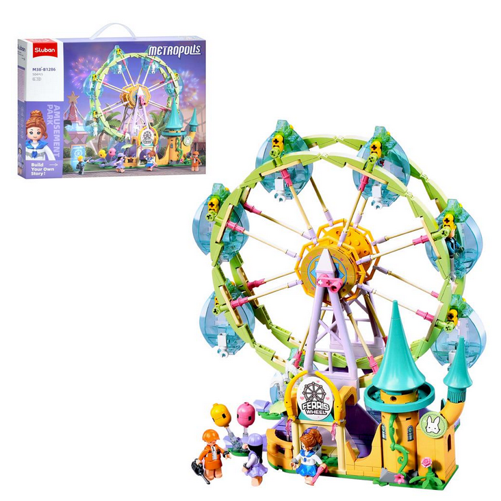 Конструктор Sluban Рожева серія Парк розваг 504 деталей (M38-B1286)