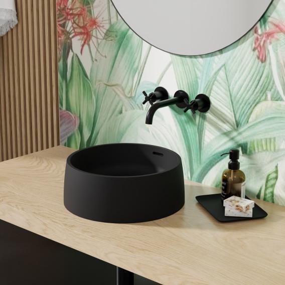 Раковина накладная на столешницу Steinberg 440 7120 S Mineo Stone Черный матовый (1599812851) - фото 5