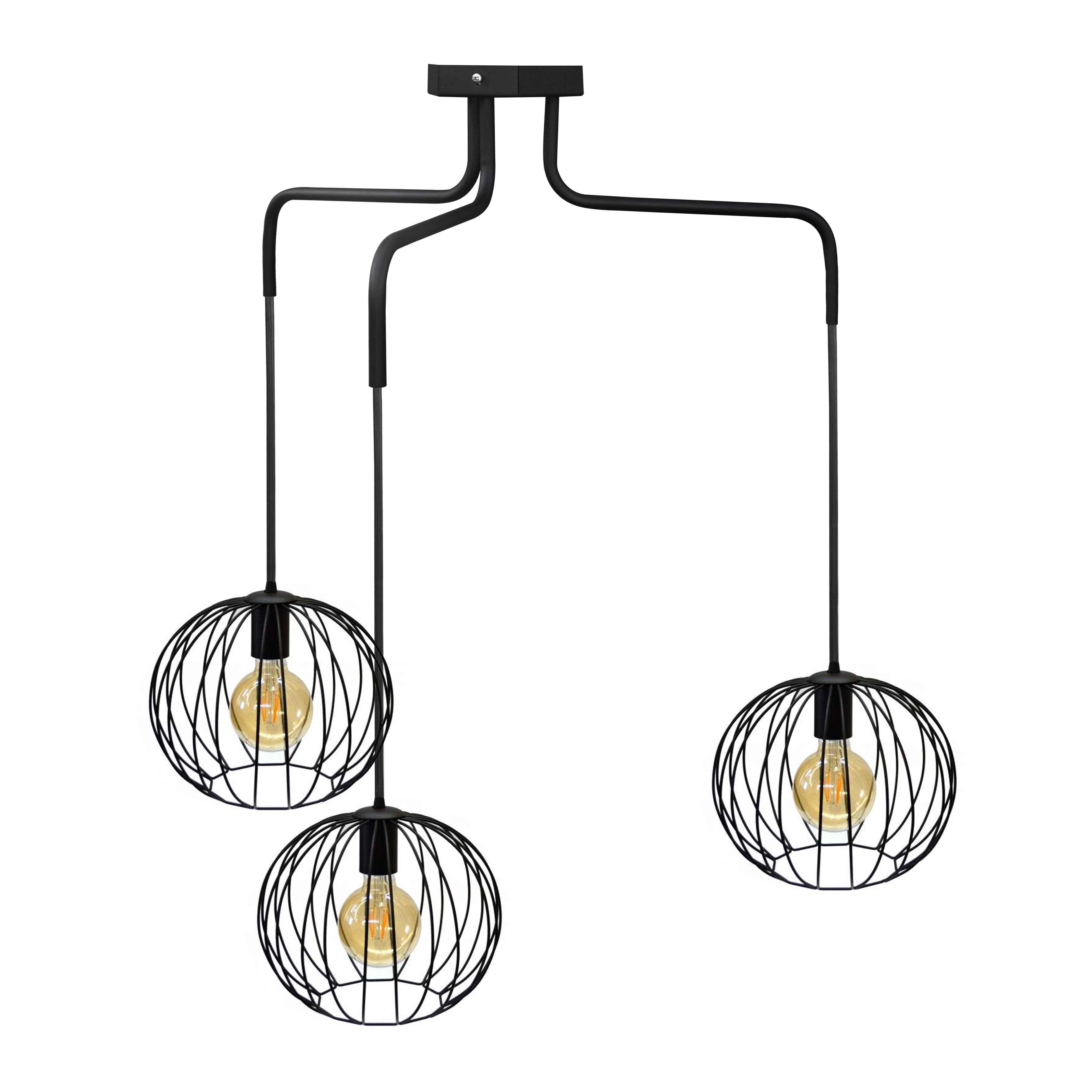 Люстра подвесная в стиле лофт MSK ELECTRIC Globe NL 12722-3 на три плафона (87020)