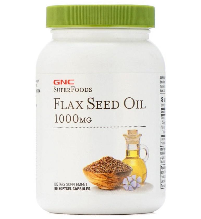 Льняное масло GNC Flax Seed Oil 1000 mg 90 Caps