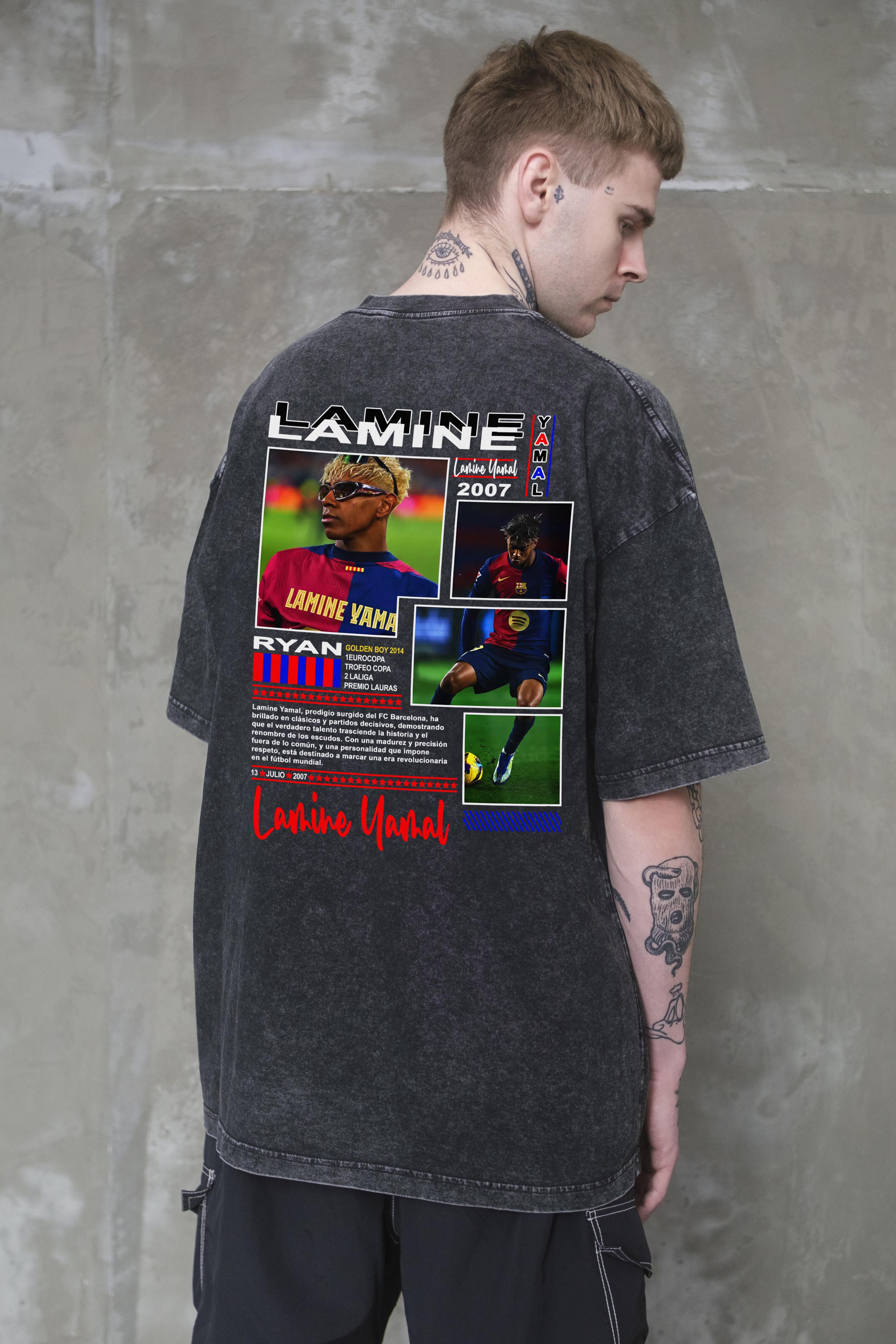 Футболка оверсайз Without Washed Lamine Yamal L/XL Black (L/XL8056348 8056349)