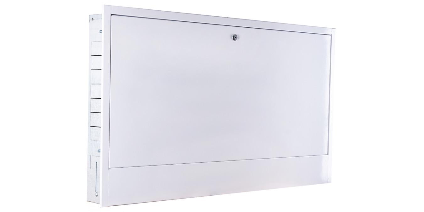 Шкаф коллекторный Галіндустрія ШКВ-05 для внутреннего монтажа стальной 970x580x110 мм с поворотным замком Белый (124-119-000000212)