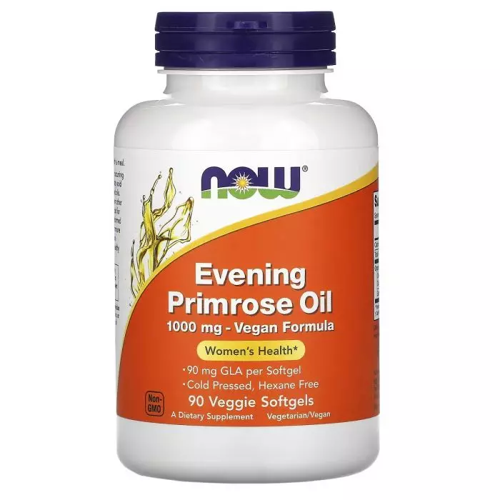 Олія примули вечірньої Now Foods Evening Primrose Oil 1000 мг 90 вегетаріанських капсул (NF1758)