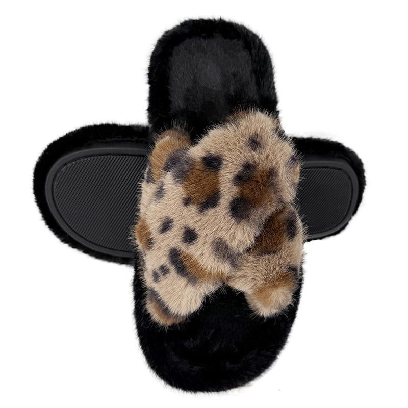 Комнатные тапочки женские пушистые 80142-3p. 38-39 24,5-25 см Бежевый