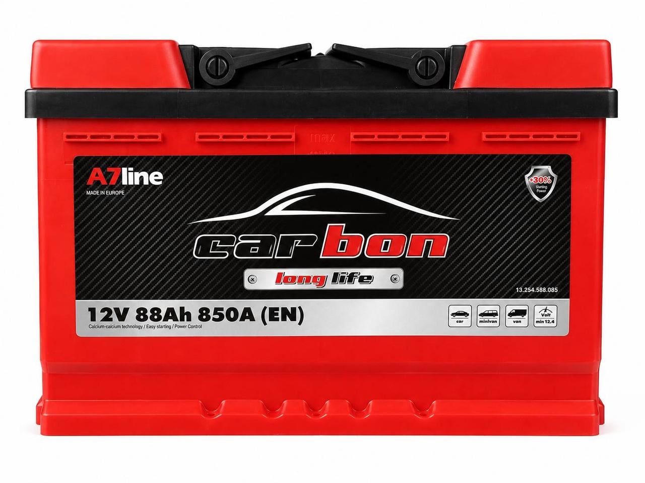 Акумулятор автомобільний Carbon 88 Ah 850A R+ 12V (3152760238) Акумулятор автомобільний Carbon 88 Ah 850A R+ 12V (3152760238)