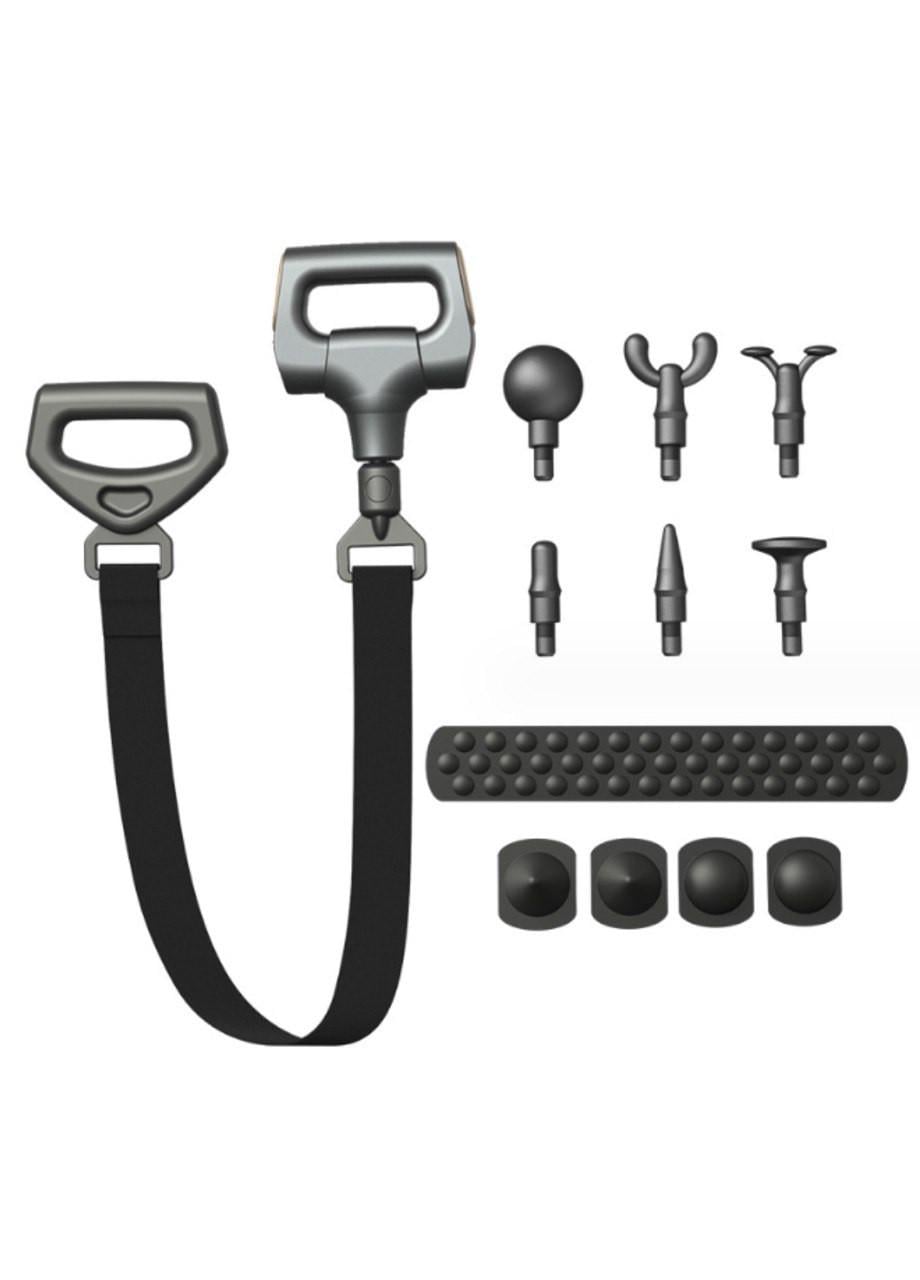 Массажер ленточный для всего тела VibraBand с вибрирующим массажным ремнем и фасциальным пистолетом Black (784779639)