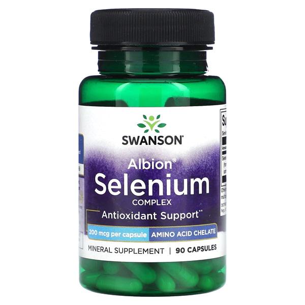 Комплекс Селен и Молибден Swanson Albion Selenium Complex 200 mcg 90 Caps