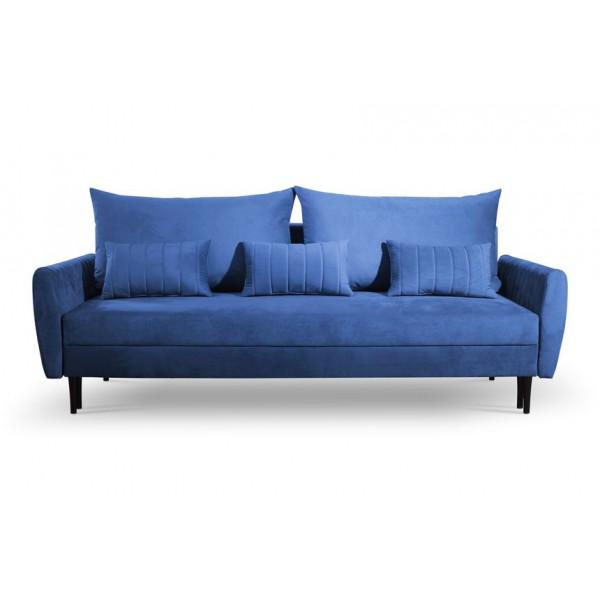 Диван розкладний Perfect Home Frezja натуральне дерево ДСП/тканина Velluto 25 Синій (49503) - фото 3 Диван розкладний Perfect Home Frezja натуральне дерево ДСП/тканина Velluto 25 Синій (49503) - фото 3