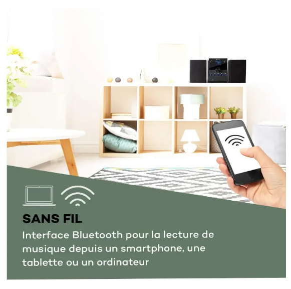 Аудиосистема музыкальный центр Auna MC-30 DAB MC-20 DAB с Bluetooth Черный (10033048) - фото 7