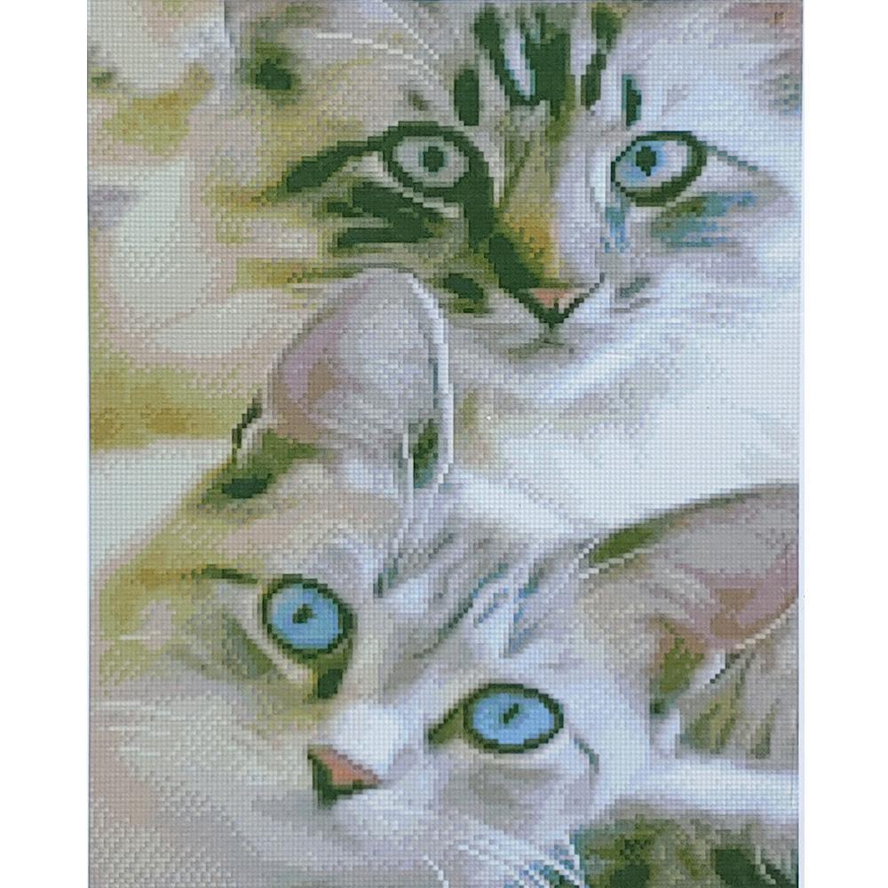 Алмазная мозаика Strateg Премиум Взгляд котиков 40x50 см (D0043)