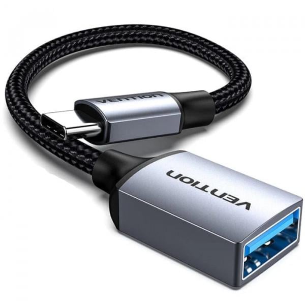Переходник Vention USB-C - USB 3.0 AF 15 см Серый (CCXHB)