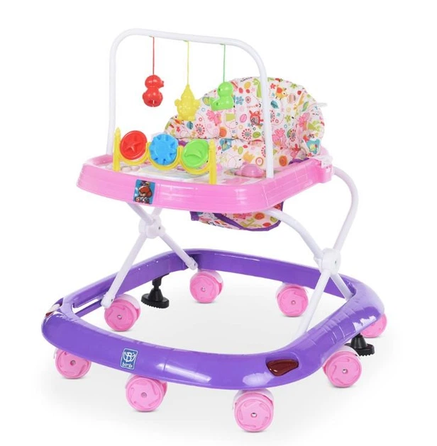 Ходунки дитячі Bambi з музикою та підсвіткою Рожево-фіолетовий (M0541C)