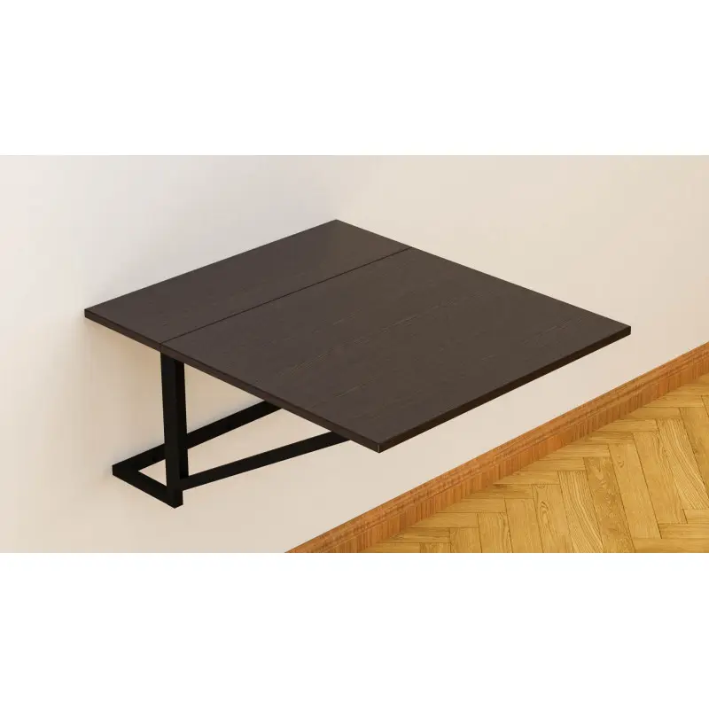 Стол письменный раскладной Ferrum Decor 60x70х51,6 см Венге магия/Черный (28493406)