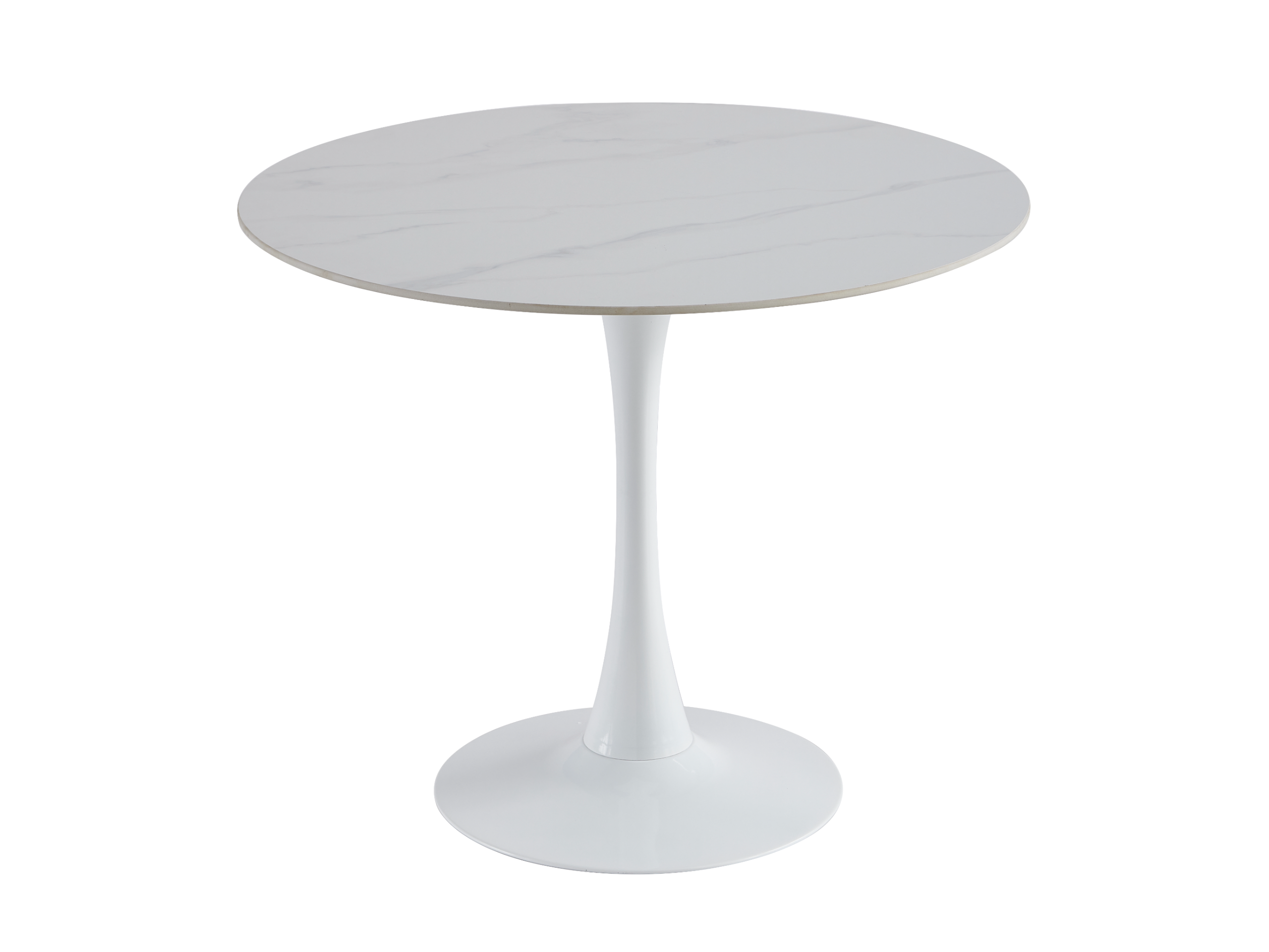 Обідній стіл круглий Vetro Mebel T-325 900/760 мм Каса вайт/Білий (28830677)