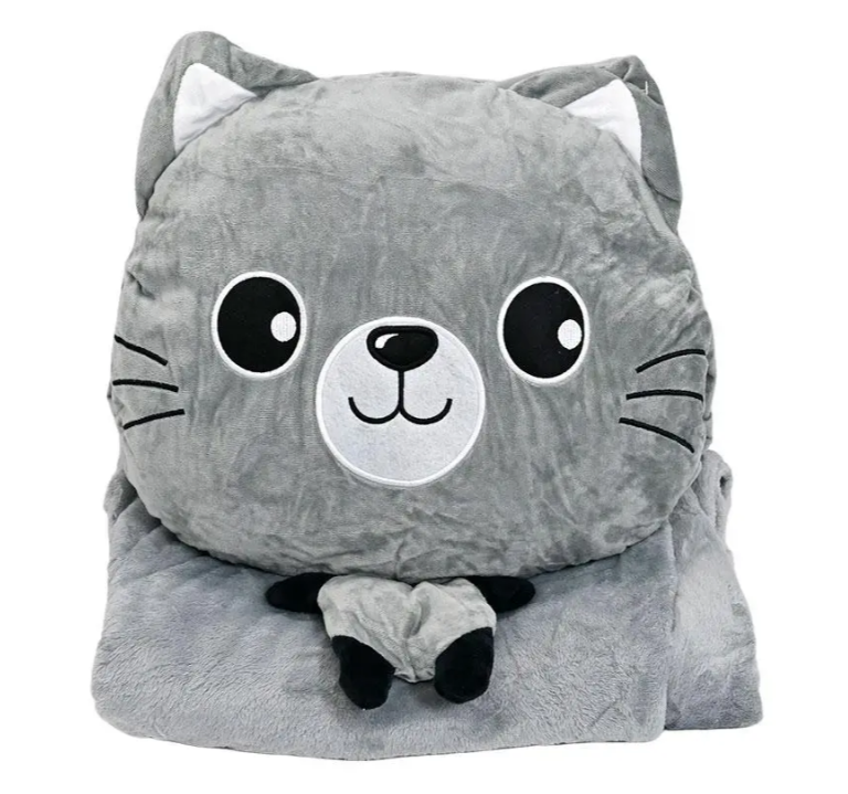 Мягкая игрушка Bambi Кошечка с пледом 40 см Серый (IY-189-Y-184)