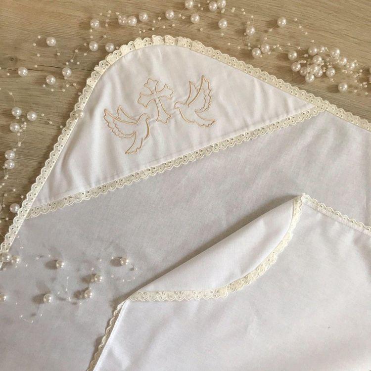 Крыжма BetiS Праздничная Модель-7 с вышивкой меткаль 75x80 см Молочный (27684942)