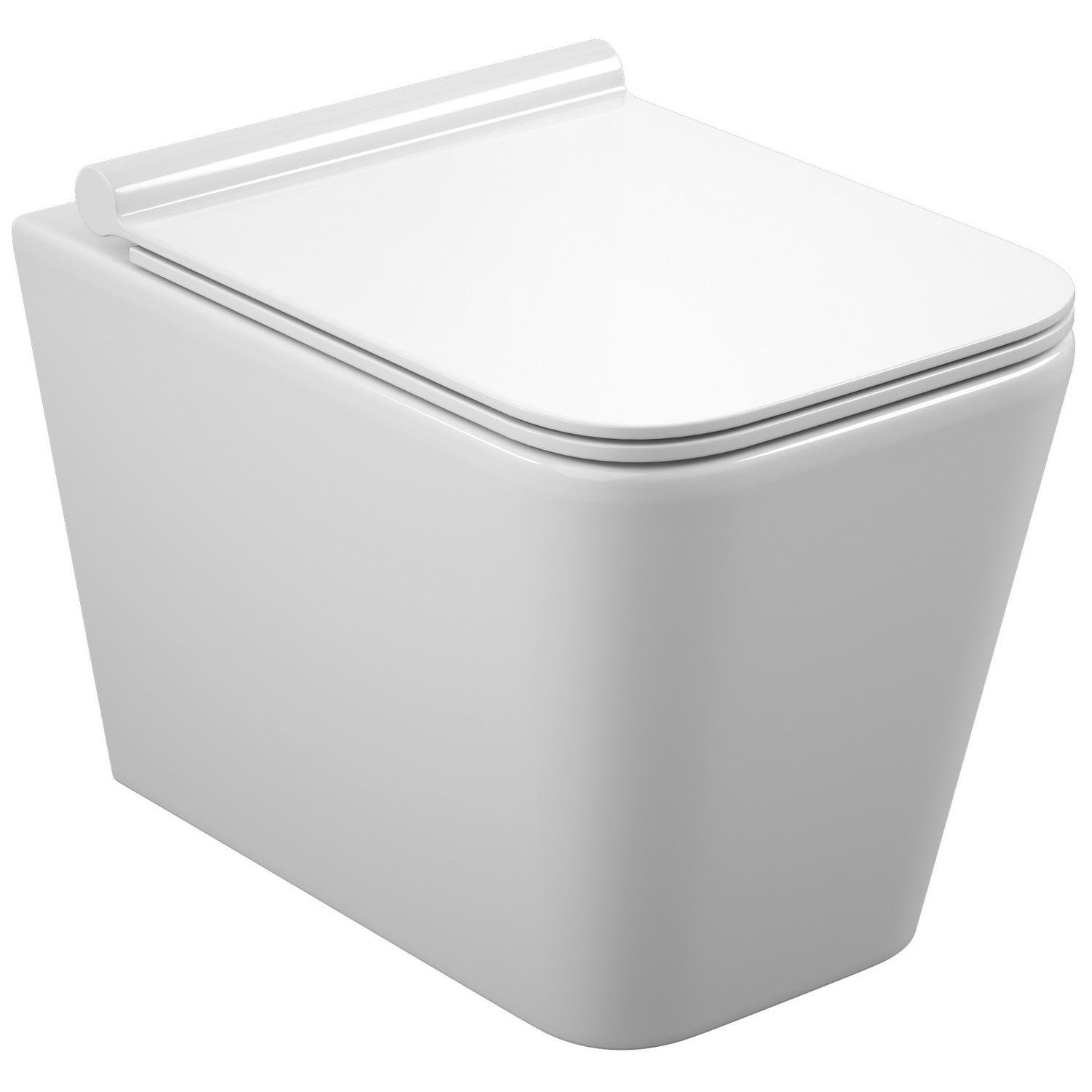 Унитаз подвесной Koller Pool Kvadro KR-0530-RQ безобедочный с сиденьем с микролифтом (195067) Унитаз подвесной Koller Pool Kvadro KR-0530-RQ безобедочный с сиденьем с микролифтом (195067)