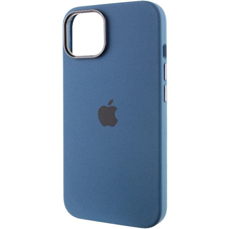 Противоударный чехол Silicone Case Metal Buttons (AA) для Apple iPhone 12 Pro Max (6.7") Синий / StromBlue - фото 3