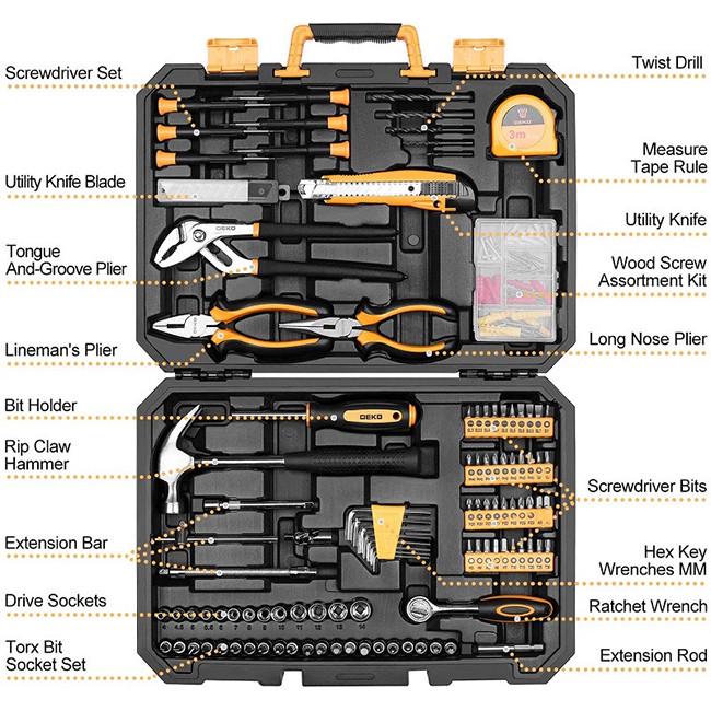 Набір інструментів Deko dkmt 196 шт. (017495) - фото 6