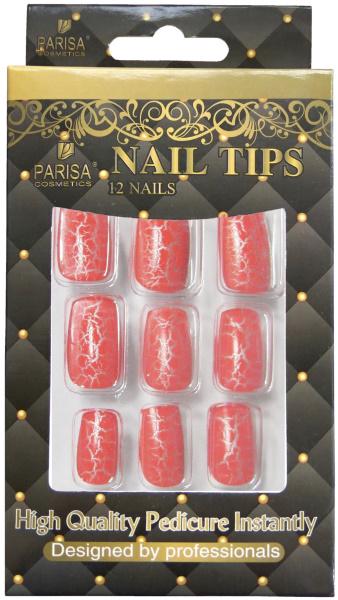 Ногти накладные Parisa с рисунком в упаковке 12 шт. (FK-058)