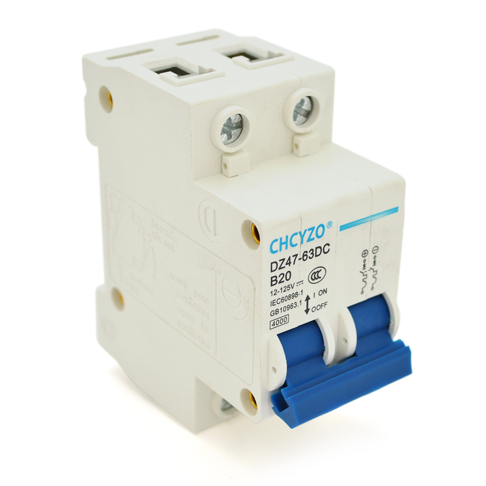 Автоматический выключатель CHCYZO DZ47-63DC-B20 2P 20A 12-125V (YUT_V111266)