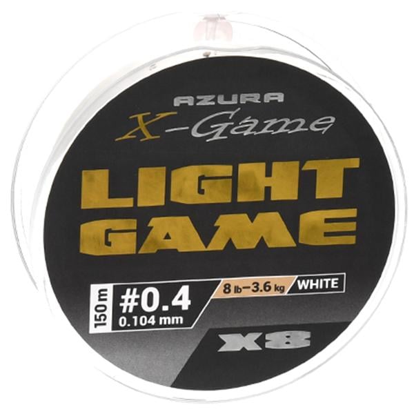 Шнур Azura X-Game Light Game X8 PE 150 м № 0.4 0,104 мм White (XL8-04)