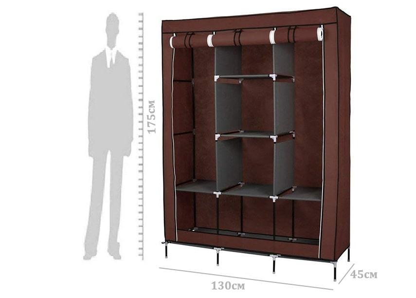 Шафа складана Wardrobe 175х130х45 см Коричневий (1051886337) - фото 5